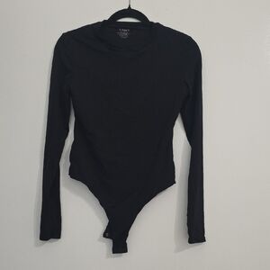 Chic Black Long Sleeve Bodysuit